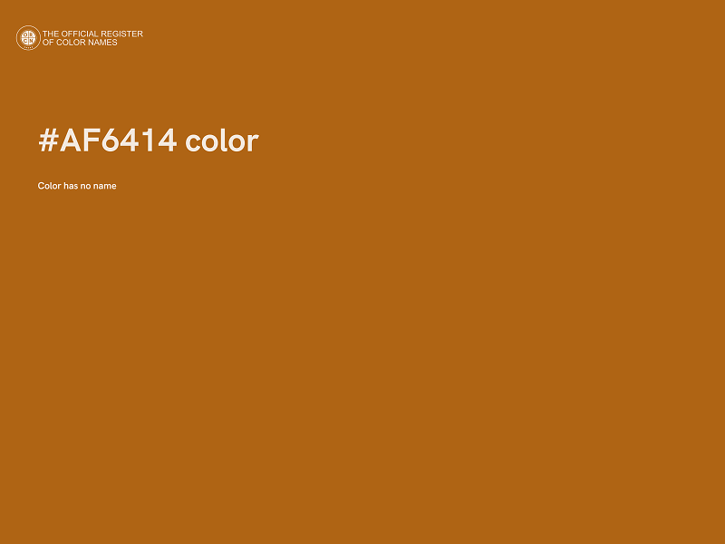 #AF6414 color image