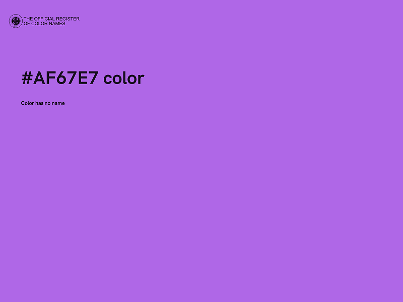 #AF67E7 color image