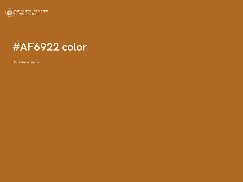 #AF6922 color image