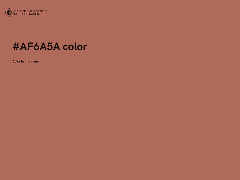 #AF6A5A color image