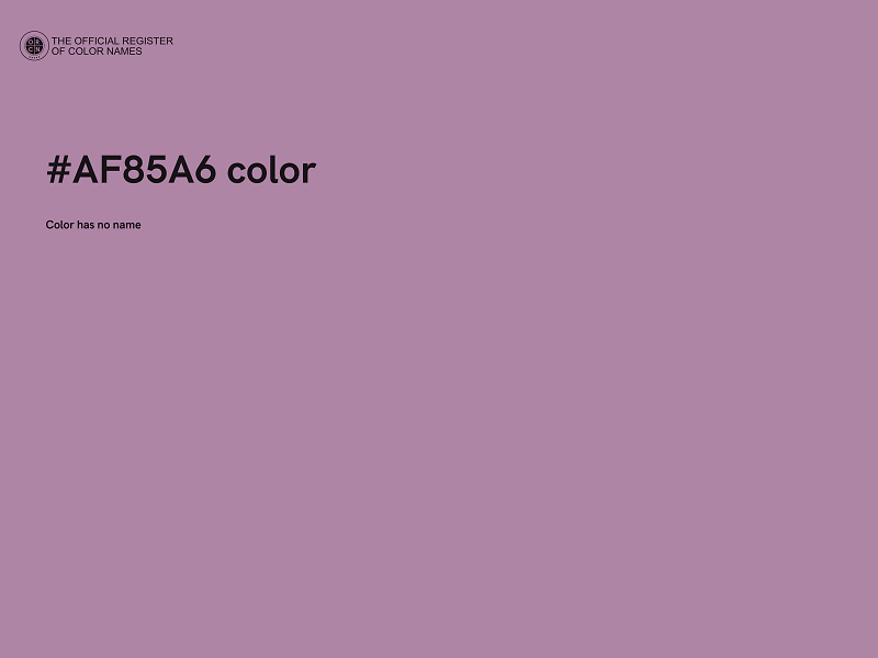 #AF85A6 color image