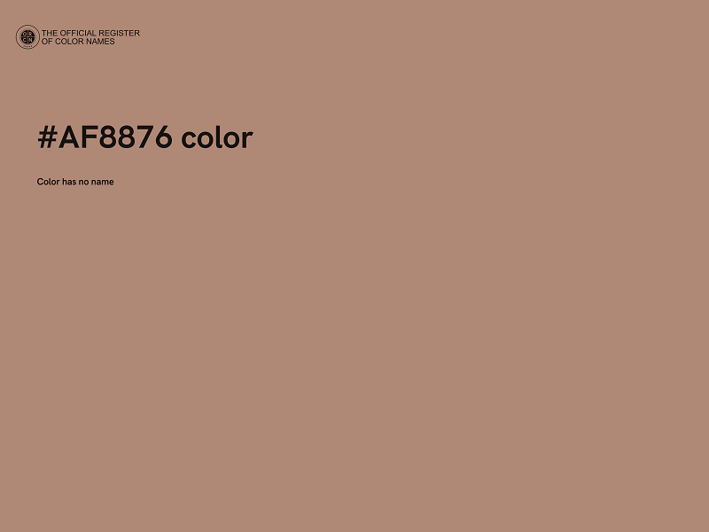 #AF8876 color image