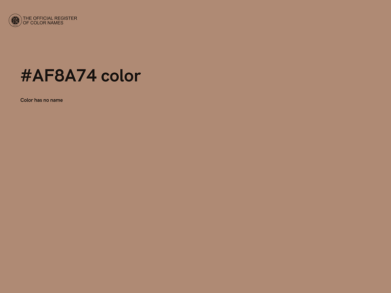 #AF8A74 color image