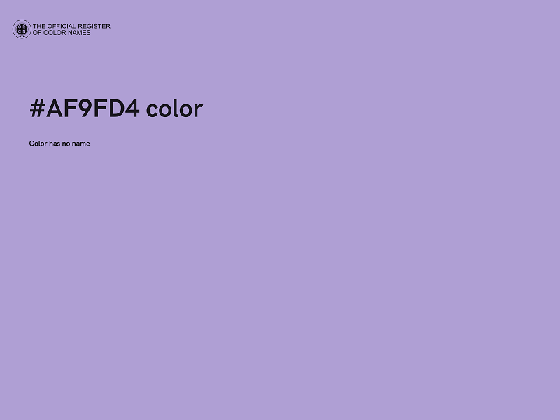 #AF9FD4 color image