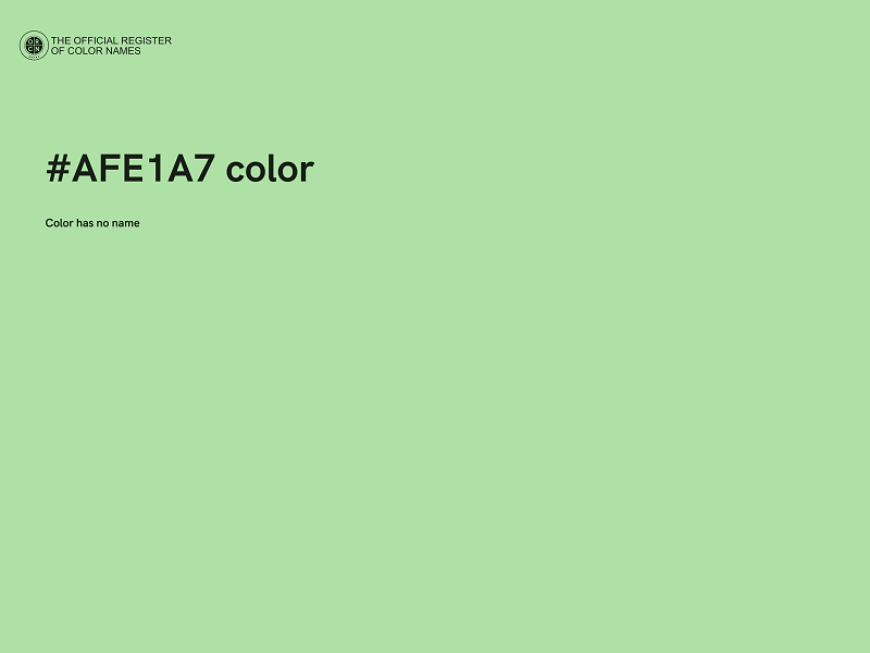 #AFE1A7 color image