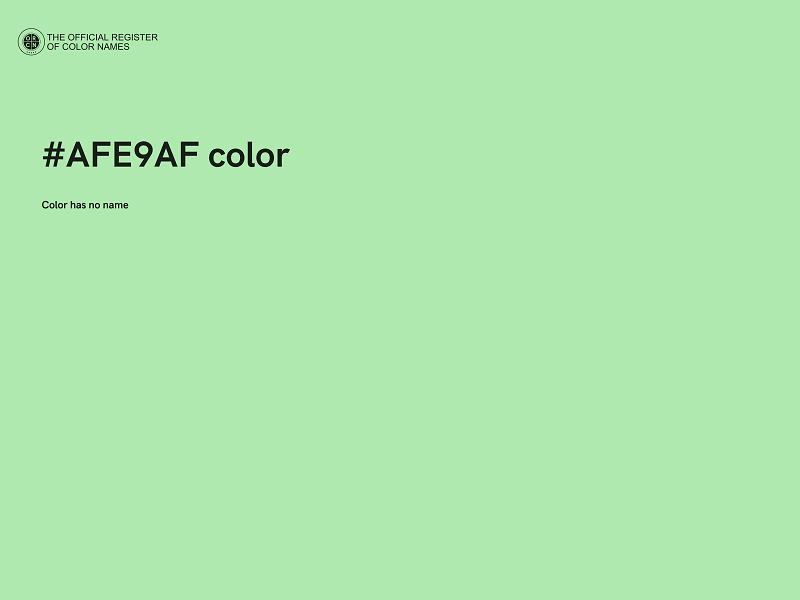 #AFE9AF color image