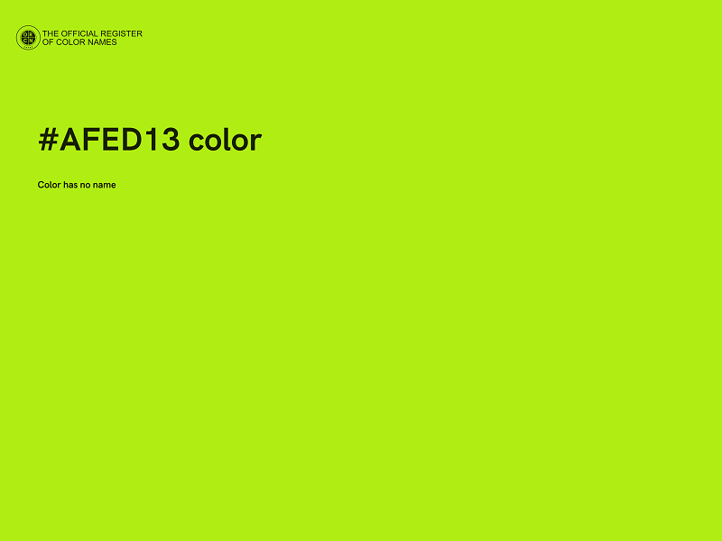 #AFED13 color image