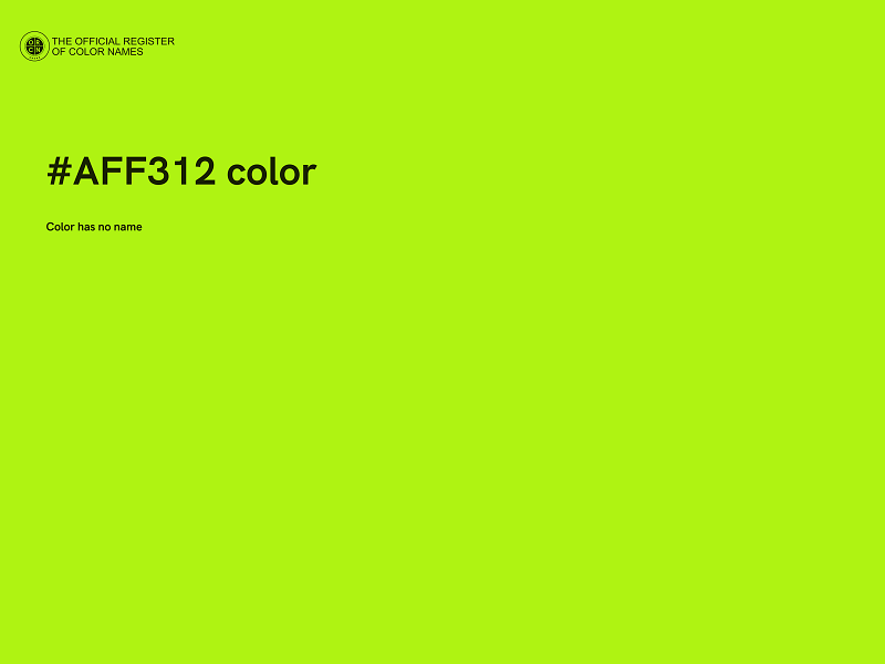 #AFF312 color image