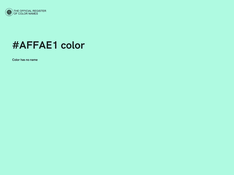 #AFFAE1 color image