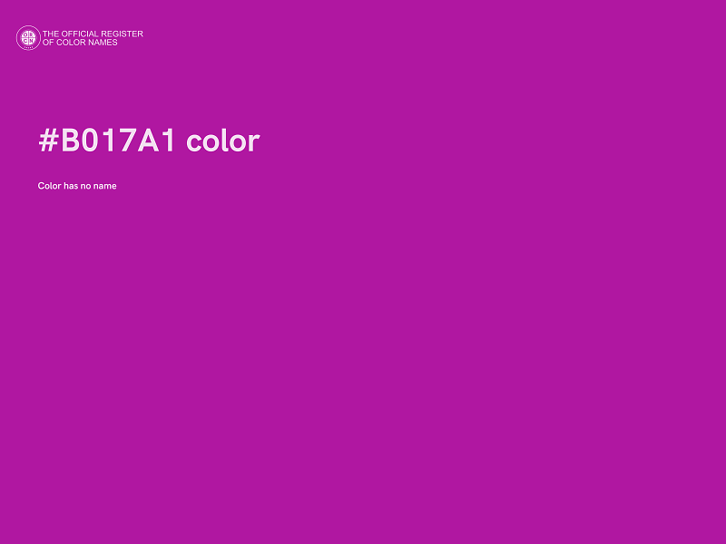 #B017A1 color image