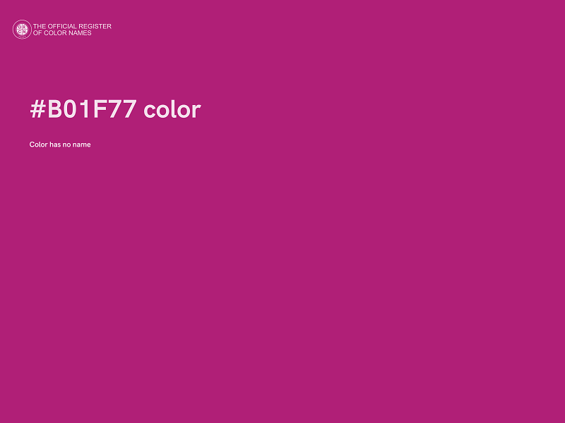 #B01F77 color image