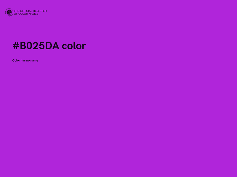 #B025DA color image