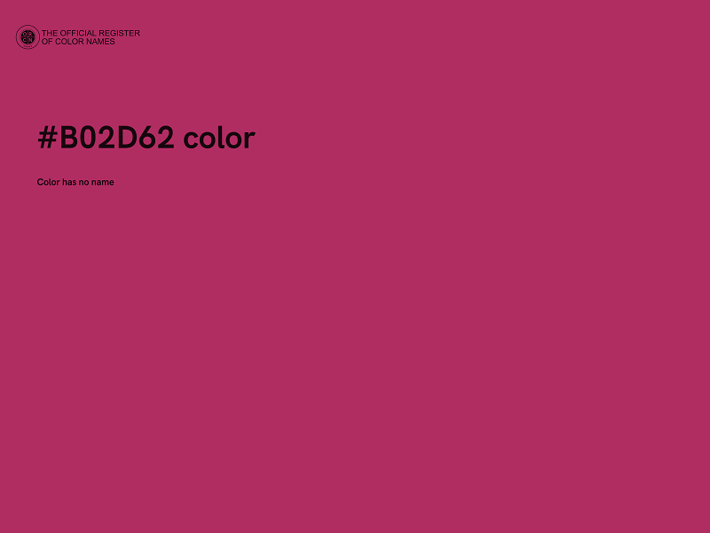 #B02D62 color image