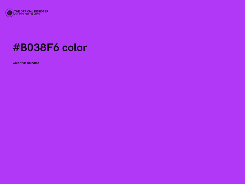 #B038F6 color image