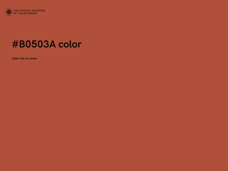 #B0503A color image