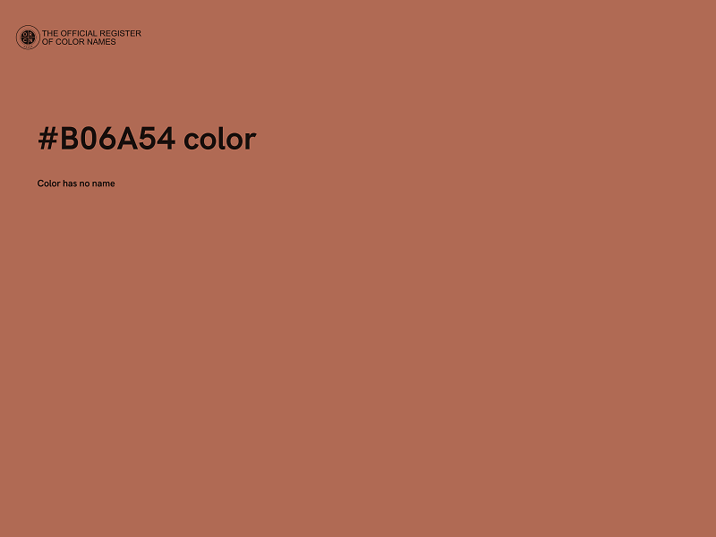 #B06A54 color image