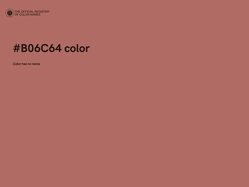 #B06C64 color image