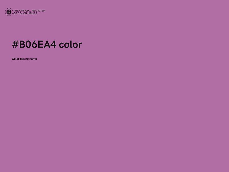 #B06EA4 color image