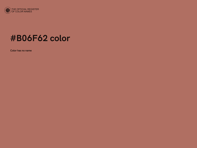 #B06F62 color image