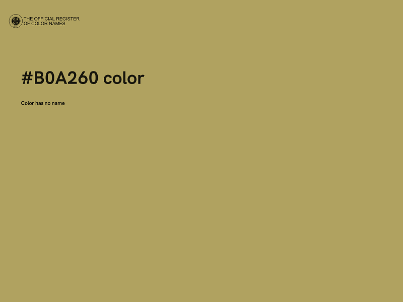 #B0A260 color image