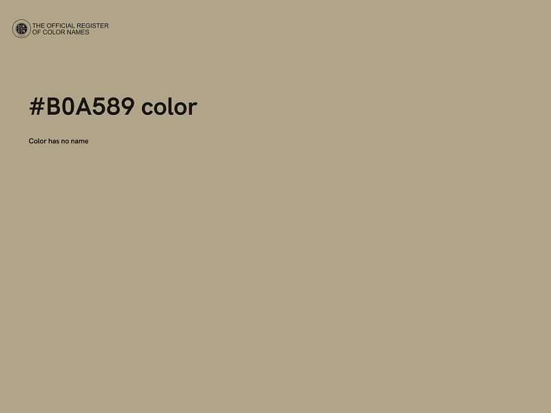 #B0A589 color image