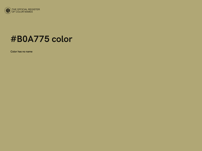 #B0A775 color image