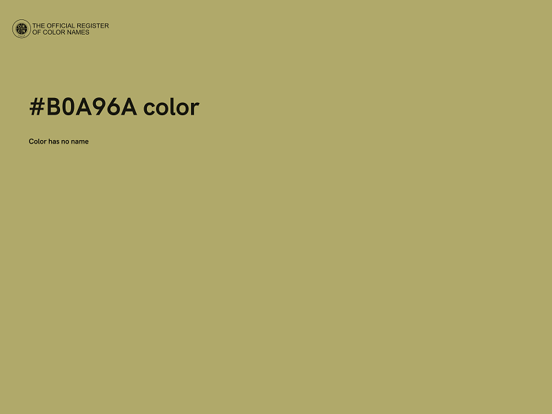 #B0A96A color image