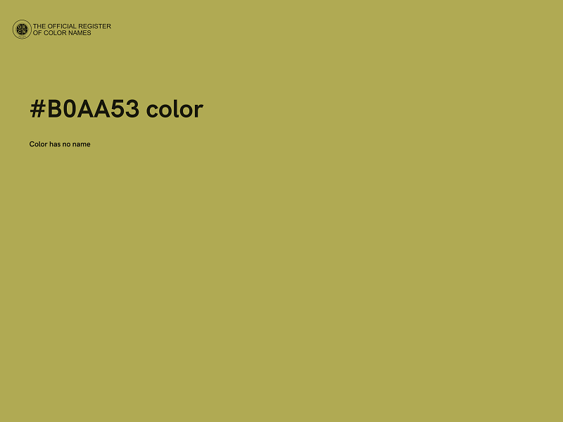 #B0AA53 color image