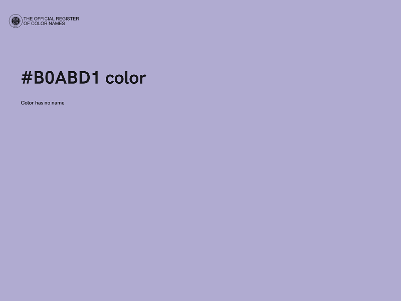 #B0ABD1 color image