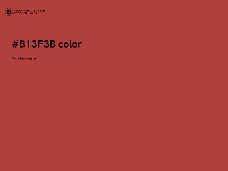 #B13F3B color image