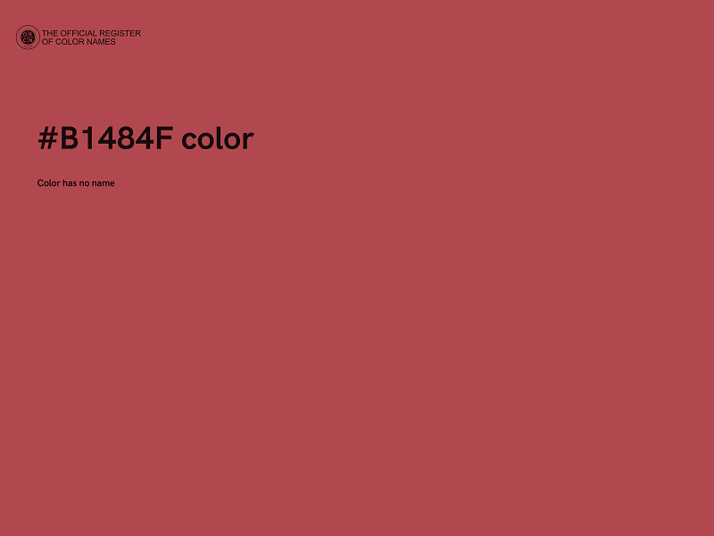 #B1484F color image