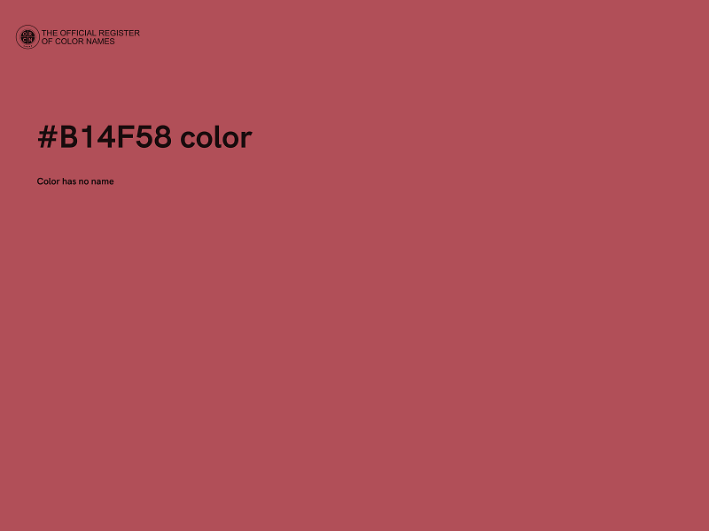 #B14F58 color image