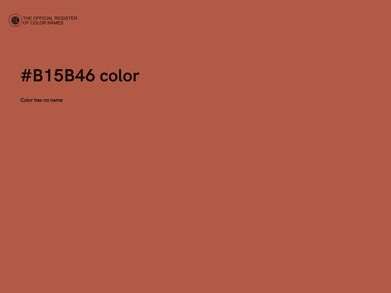 #B15B46 color image