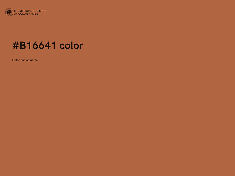 #B16641 color image