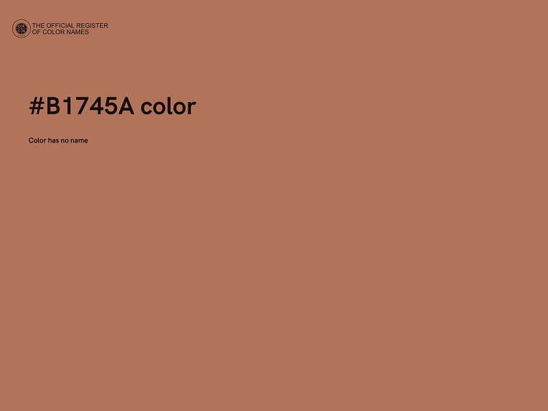 #B1745A color image