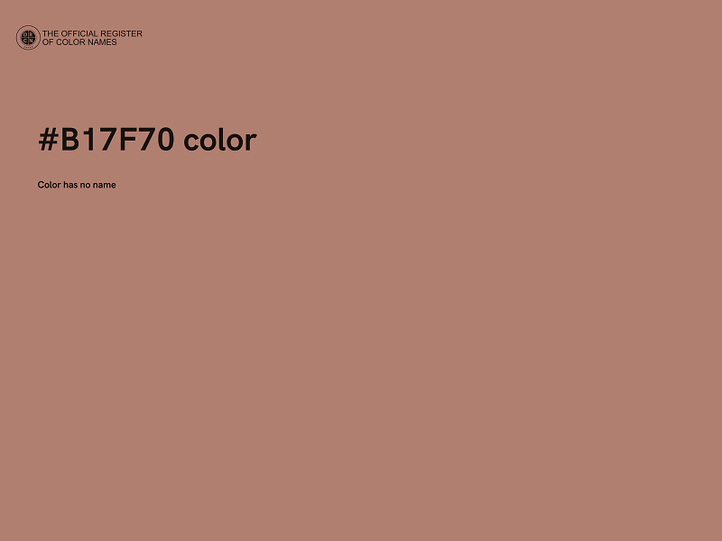 #B17F70 color image