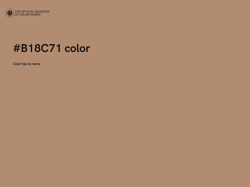 #B18C71 color image