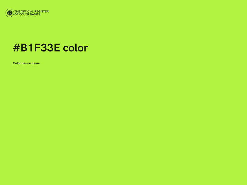 #B1F33E color image