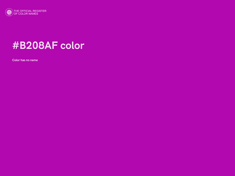 #B208AF color image