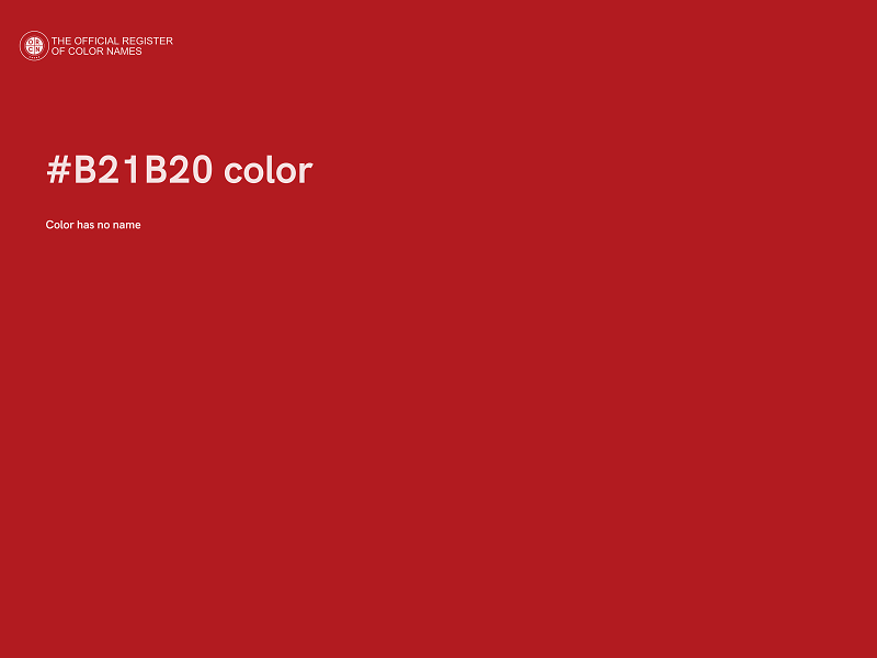 #B21B20 color image