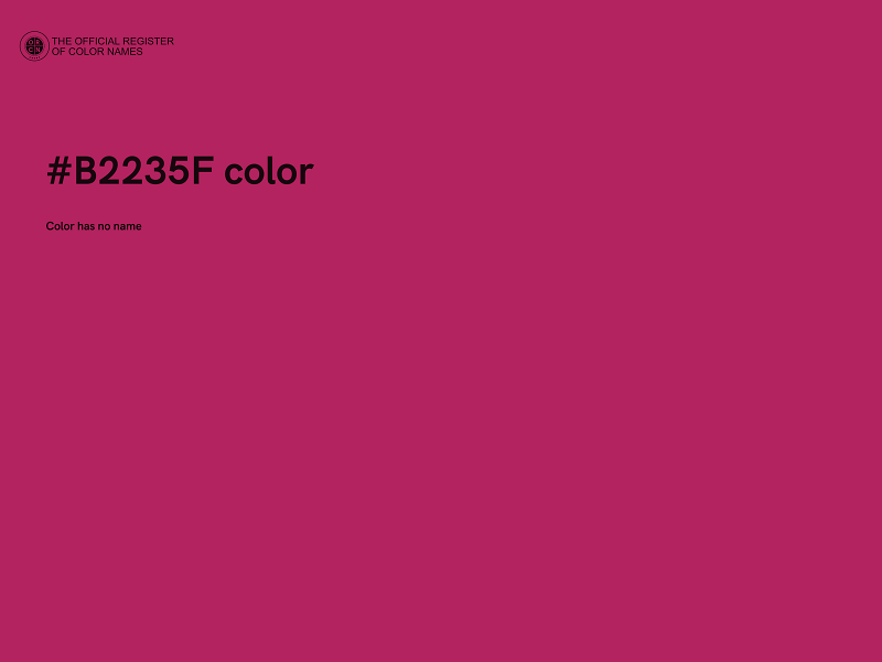 #B2235F color image