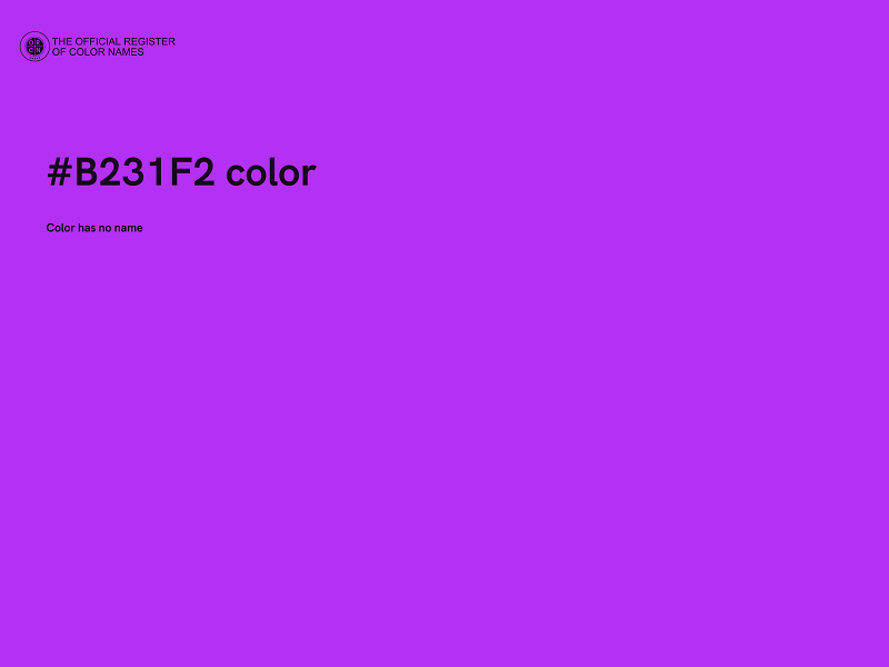 #B231F2 color image