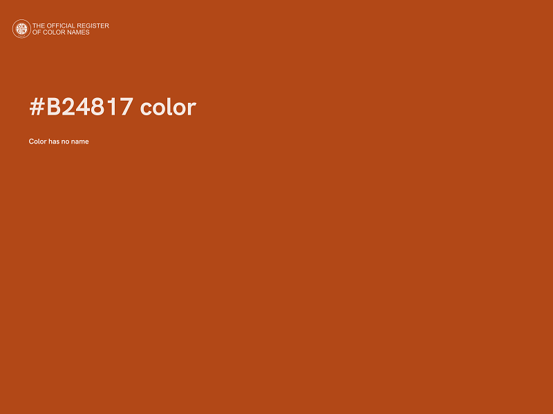 #B24817 color image