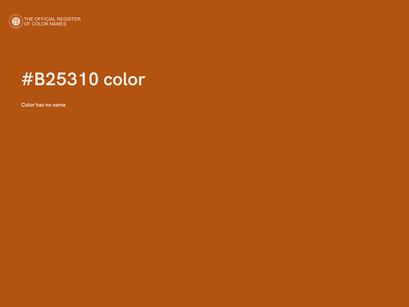 #B25310 color image