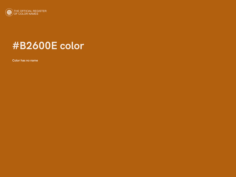 #B2600E color image