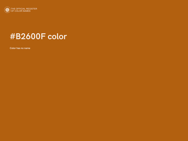 #B2600F color image