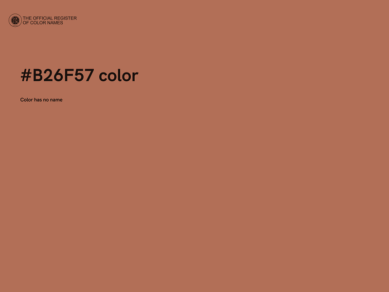 #B26F57 color image