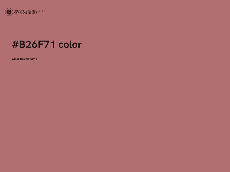 #B26F71 color image