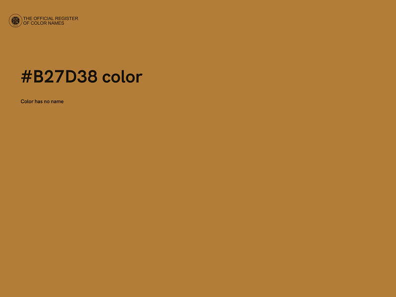 #B27D38 color image