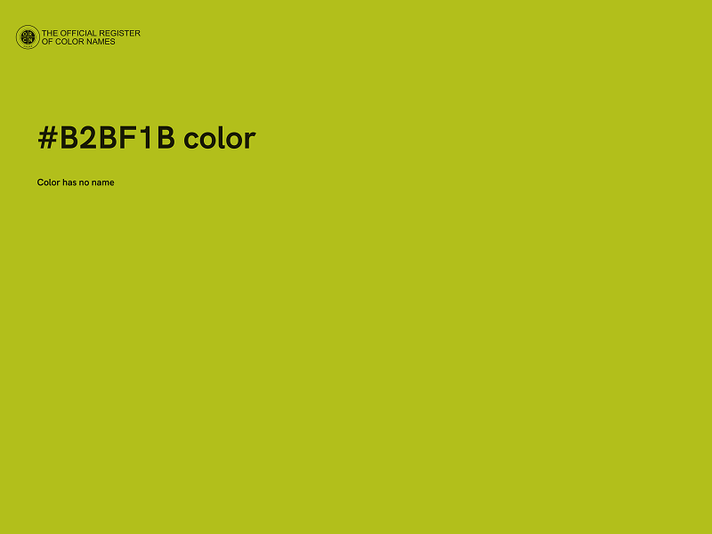 #B2BF1B color image